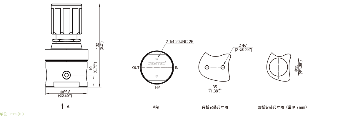 GENTEC捷锐R74 系列中流量背压阀