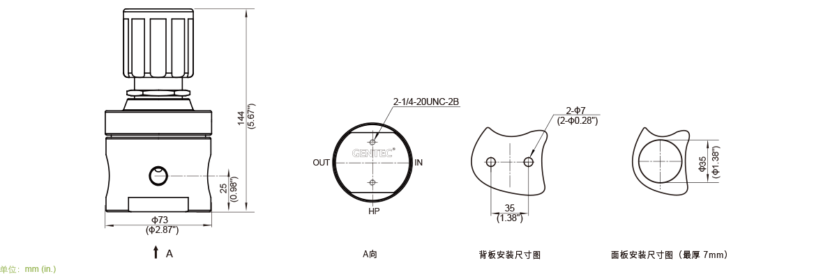 GENTEC捷锐R75 系列大流量背压阀